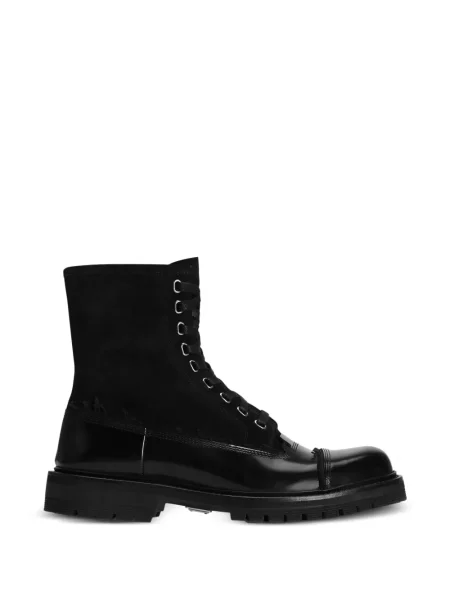 Botine Dolce & Gabbana cu șireturi din dantelă negru