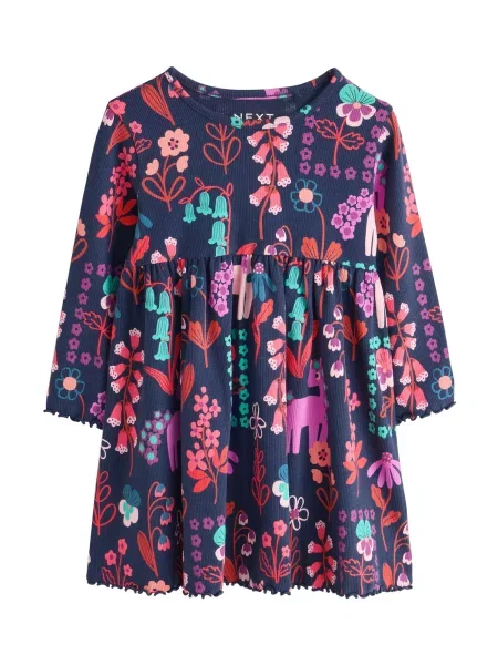 Next Rochie bleumarin / albastru aqua / mov orhidee / pepene roșu