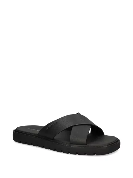 Kožne remenčić sandale Calvin Klein crna
