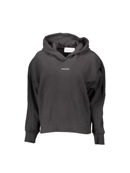 Bluza z kapturem Calvin Klein z kapturem czarna