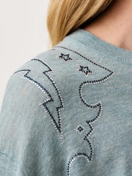 Zadig&Voltaire női kasmír pulóver SWAPY kék