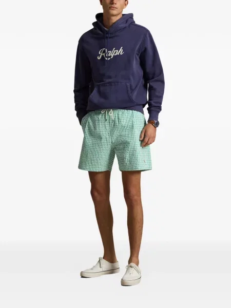 Ριγέ δερμάτινος κάλτσες Polo Ralph Lauren με κορδόνι μαύρο