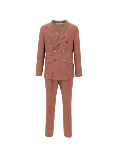 Costum Boss cu două rânduri de nasturi roșu