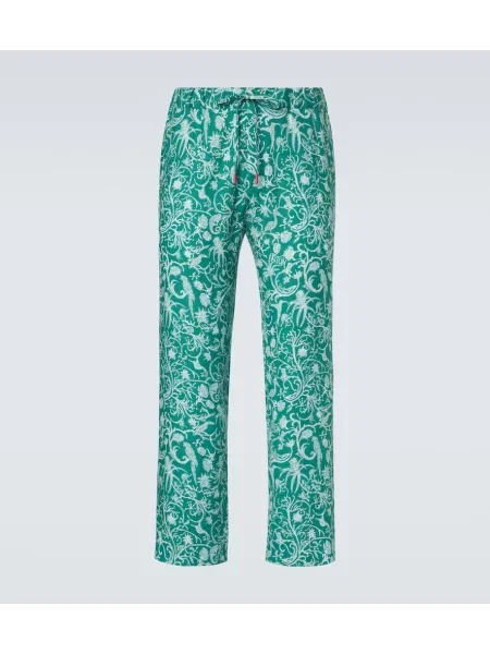 Pantaloni de in Kiton de in cu imagine verde