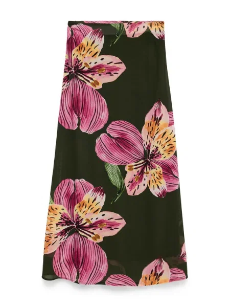 Vero Moda Φούστα midi Ismene μαύρο