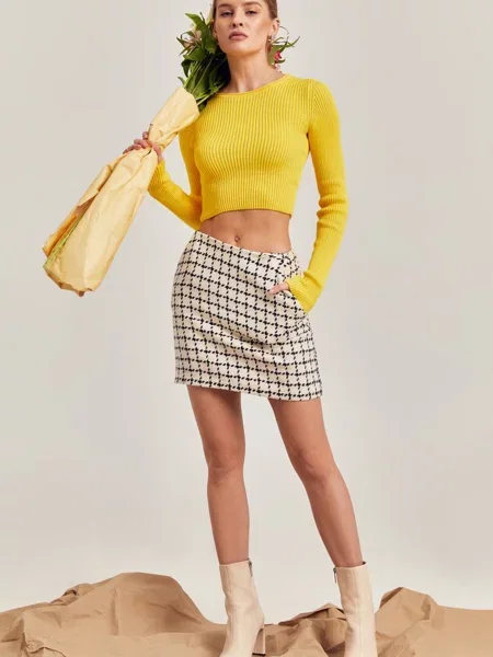 Спідниця міні Gepur білий/чорний біла