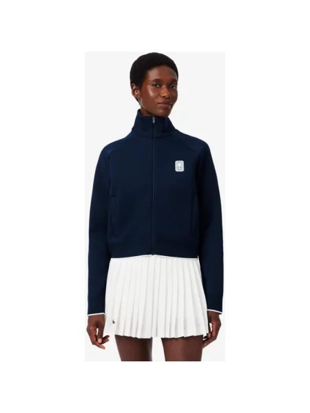 Bluza Lacoste Tennis Heritage Full Zip granatowy 40 niebieska