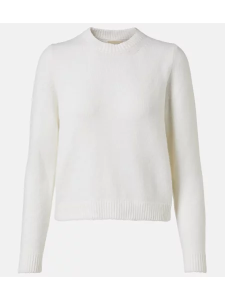 Pulover Khaite din cașmir alb
