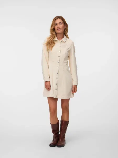 VERO MODA Košeľové šaty VMDaisy tmelová