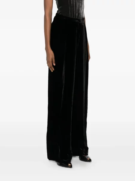 Pantaloni Raquel Diniz de catifea negru
