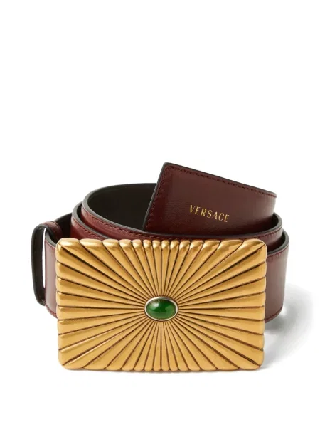 Curea Versace din piele maro