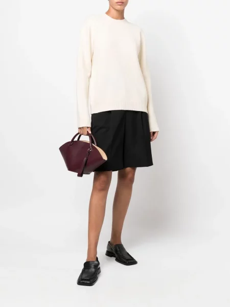 Vlněný svetr Jil Sander s kulatým výstřihem
