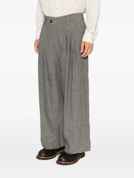 Pantaloni Ziggy Chen în carouri gri