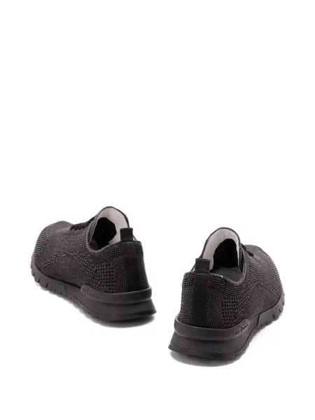 Sneakerși Kiton cu șireturi tricotate negru