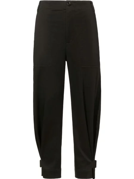 Pantaloni Proenza Schouler White Label din țesătură twill alb