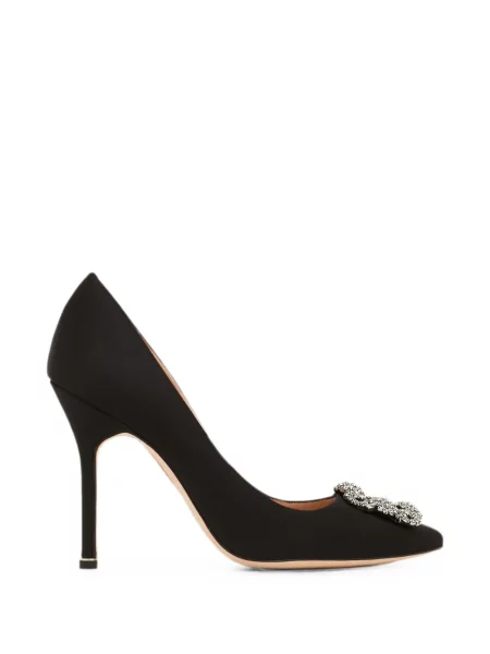 Pantofi cu toc Manolo Blahnik cu cataramă negru