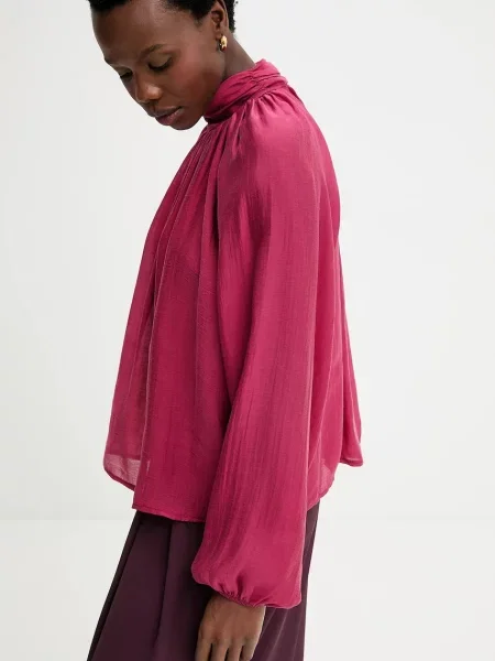 Блузка Answear.LAB однотонна бордовий