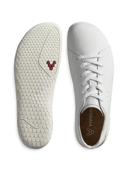 Sneakerși Vivobarefoot alb