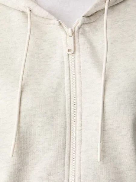 Суичър с цип Calvin Klein Jeans бежово