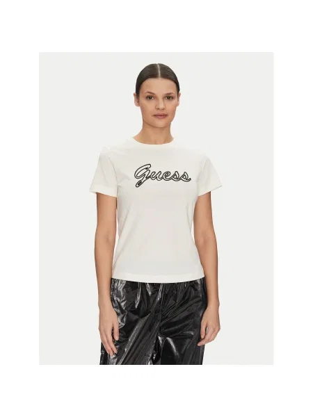 Guess Póló Ekru Slim Fit