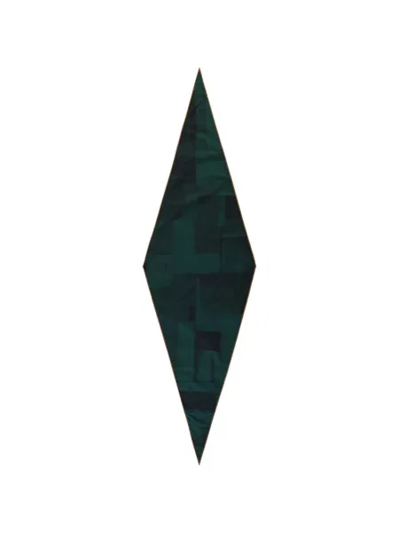 Fular Zegna cu imagine cu imprimeu geometric verde