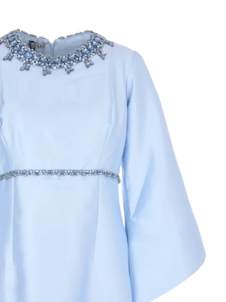 Maksi sukienka maxi Baruni garniturowa niebieska