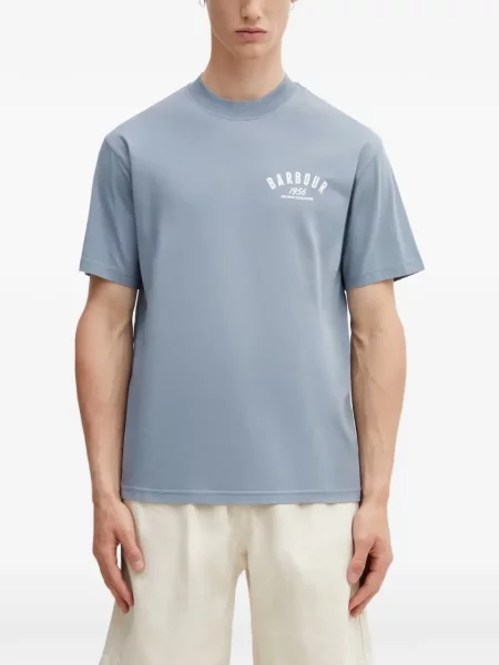 Tricou Barbour cu imagine albastru