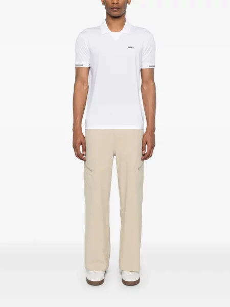 Tricou Boss din jerseu alb
