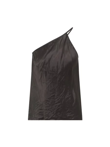 Top Rick Owens na jednym ramieniu brązowy