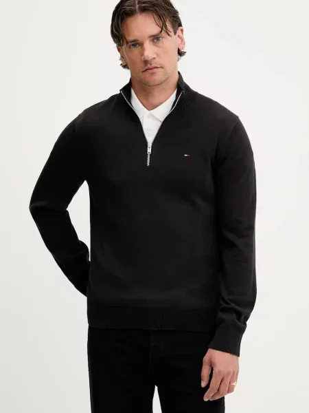 Tommy Jeans pulover de light cu turtleneck negru