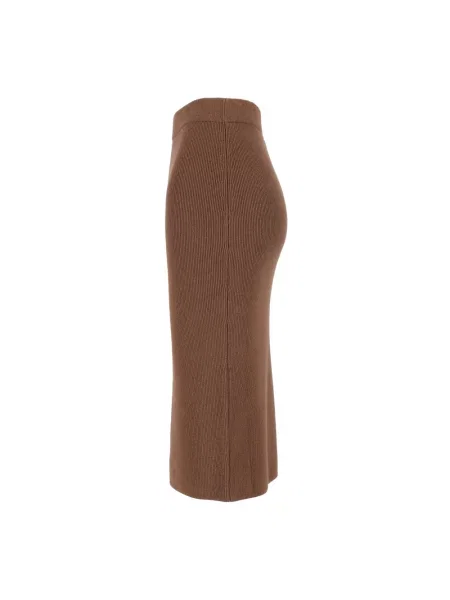 Spódnica Max Mara Studio wełniana brązowa