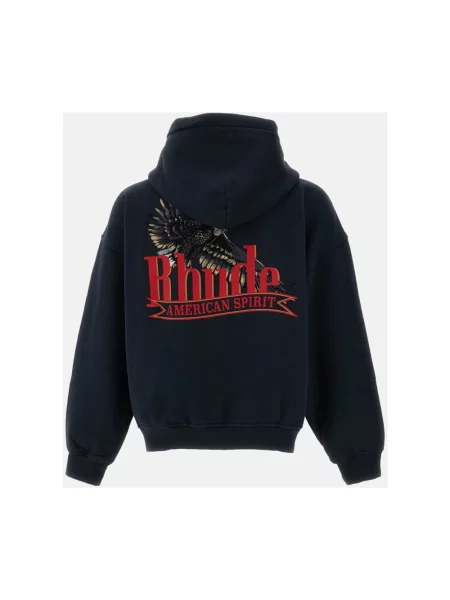 RHUDE American Spirit bluza rozpinana z kapturem czarna
