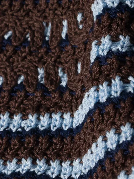 Pletena kapa Miu Miu smeđa