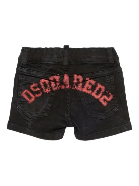 Szorty jeansowe dziecięce Dsquared2 czarne