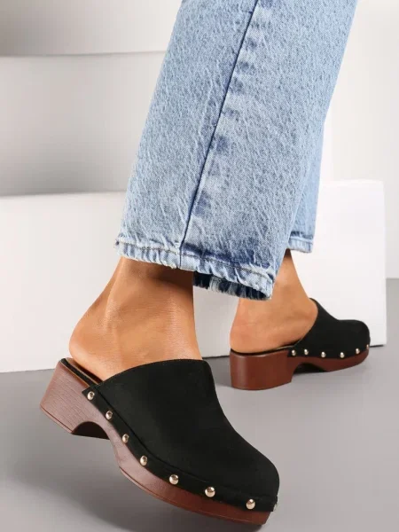 Şlapi tip saboți cu ținte și plat Nerai negri