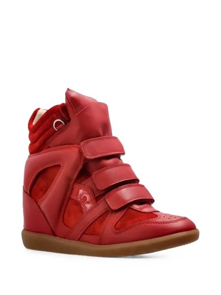 Szarvasbőr sneaker Isabel Marant piros