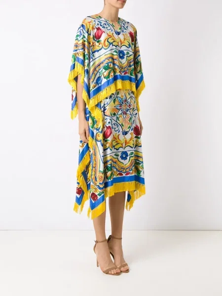 Rochie Dolce & Gabbana cu franjuri galben
