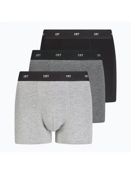 Boxerky Bamboo Trunk FSC 3 pary black/dark grey/grey bílé
