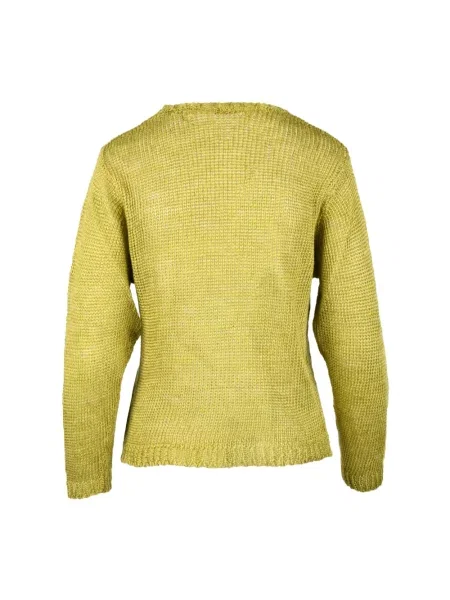 Lniany sweter Slowear zielony