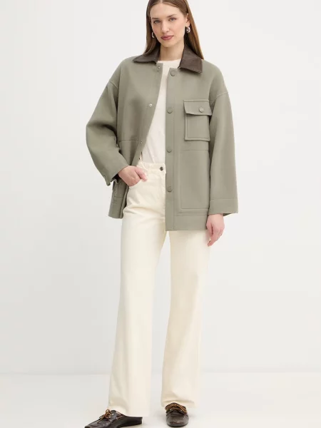 MAX&Co. kurtka wełniana MCOHACK zielona