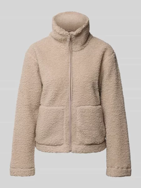 Kurtka z futerka o kroju regular fit z bocznymi wpuszczanymi model ‘MEGAN’ Only beżowa