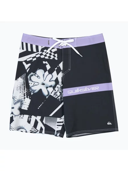 Pantaloni scurți de baie pentru bărbați Quiksilver Surfsilk Straight black block momentum negru