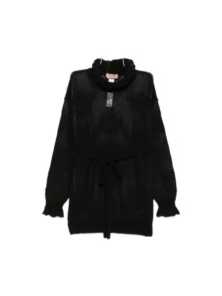 Dzianinowy sweter Twinset czarny
