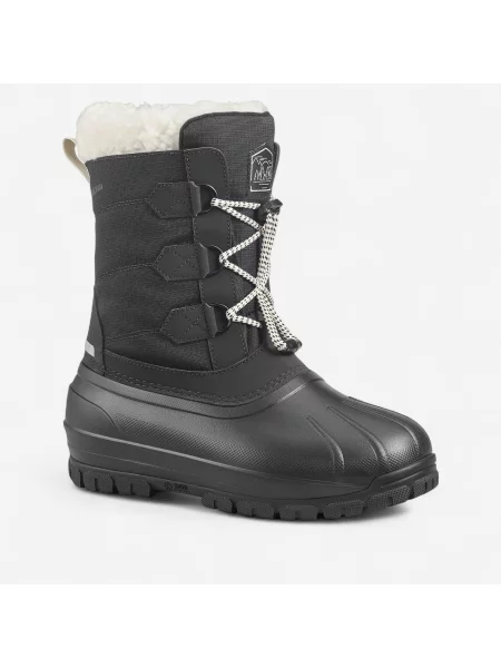 Buty turystyczne śniegowce dla dzieci Quechua Warm wodoodporne czarne