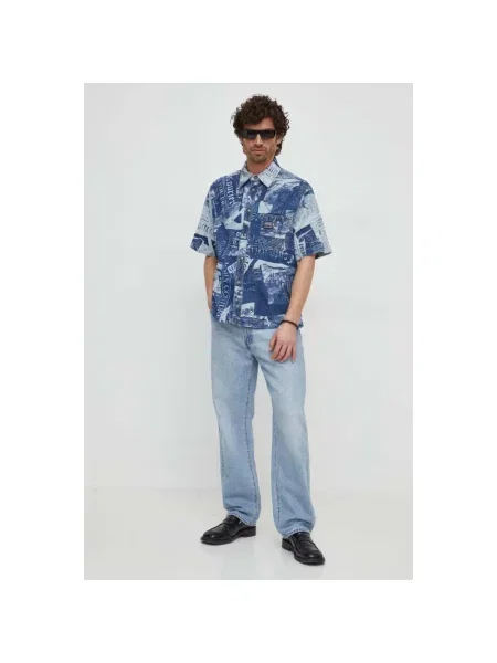 Koszula dżinsowa Versace Jeans Couture niebieska