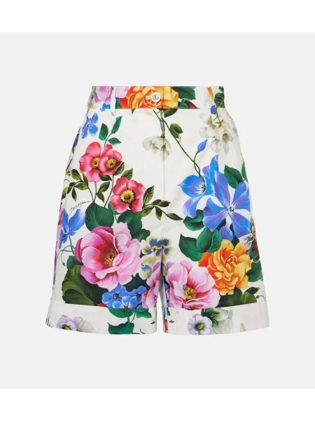Pantaloni scurți Dolce&gabbana cu model floral alb