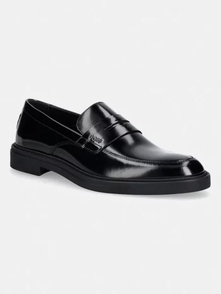 BOSS mocasini pentru bărbați din piele Calev negru