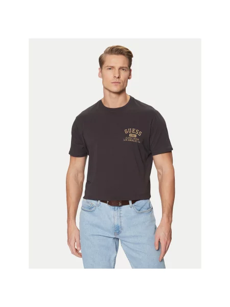 Guess T-Shirt Regular Fit μαύρο