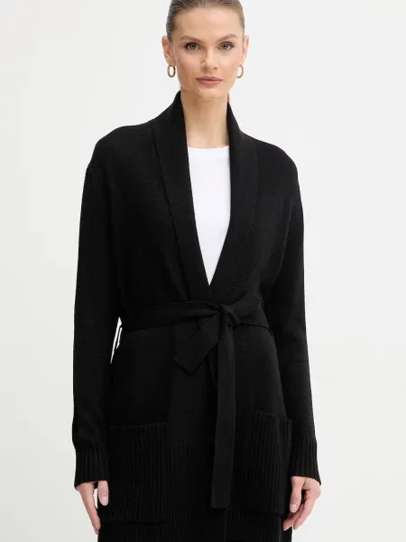 Armani Exchange cardigan din amestec de lână negru