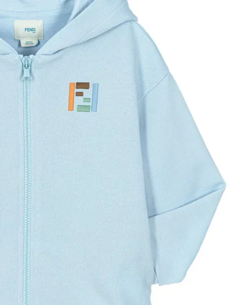 Bluza z kapturem dziecięca Fendi niebieska
